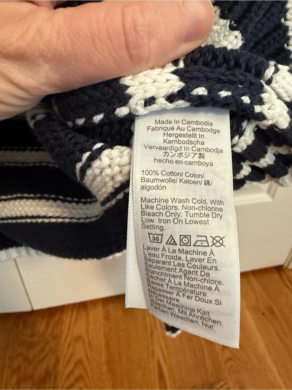 J.Crew Rollneck Sweater Striped Navy and Ivory Size XS